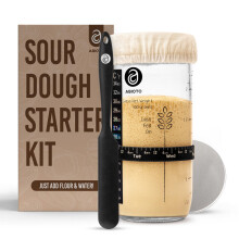 Sourdough Starter Kit Includes 710 ml Sourdough Starter Jar with Metallic L