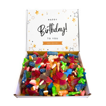 Happy Birthday Random Pick  Mix 1kg Hamper Gift Box For Women Men  Kids  Sw