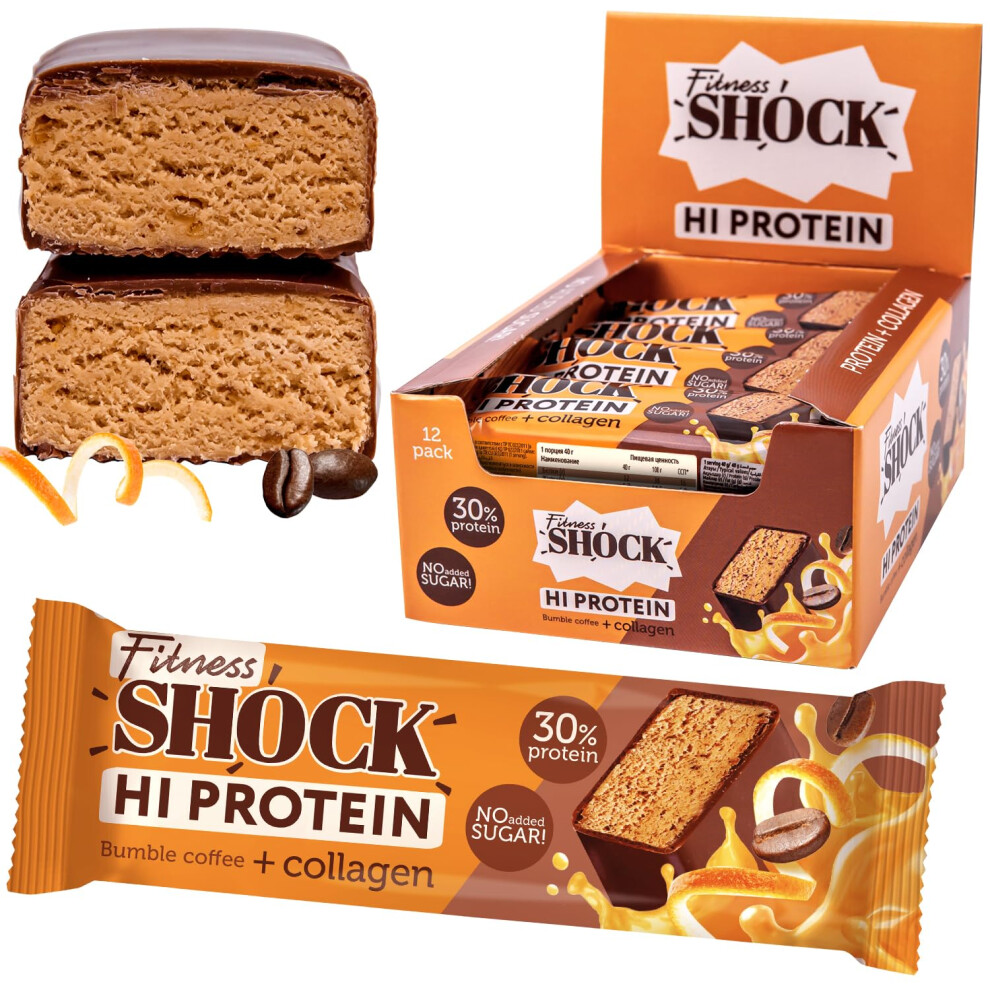 Fitnesshock High Protein Bars 12G Protein Low Carb No Added Sugar Low Calor