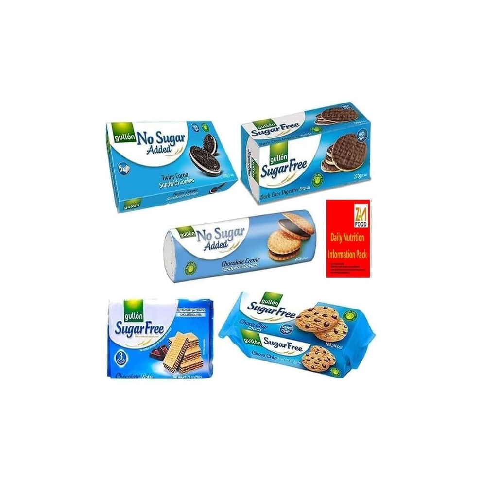 Zamfoods Gullon Sugar Free Biscuits Chocolate Mixed Variety Selection Diabectic Frie