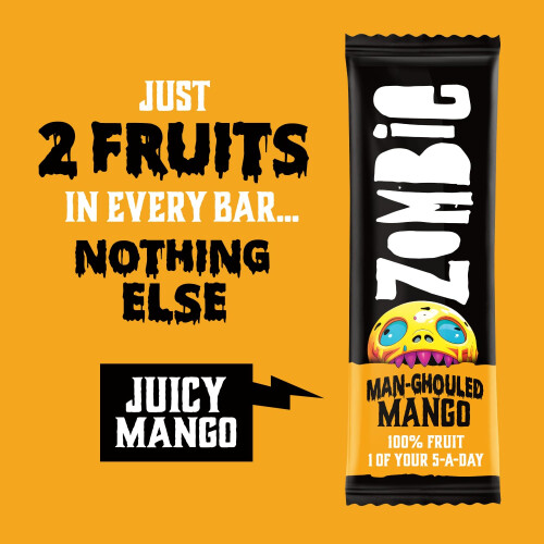 Zombie Fruit Bars Raspberry  Mango 10 Bars 2 Flavours 100 Dried Fruit Healt 2