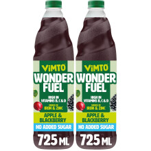 Vimto Wonderfuel Squash – No Added Sugar – Vitamins B C D – Iron Zinc – 7