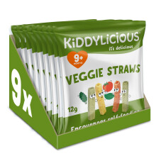 Kiddylicious Veggie Straws Delicious Snacks for Kids Suitable for 9 Month