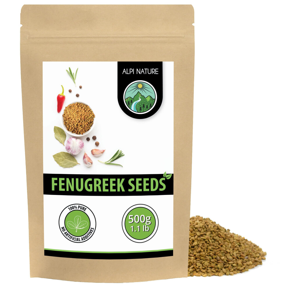 Alpi Nature Fenugreek Seed 500G 11 Lb Whole Raw Methi Seeds Whole Fenugreek