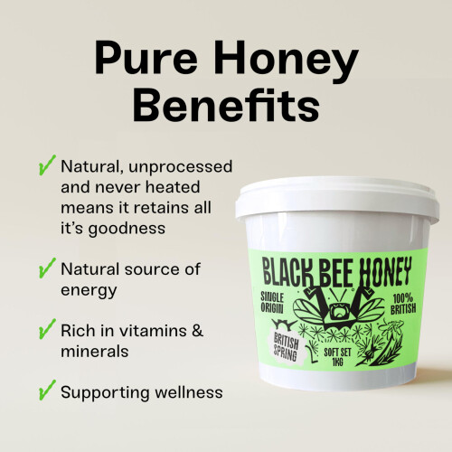 Black Bee Honey - Pure Spring British 2