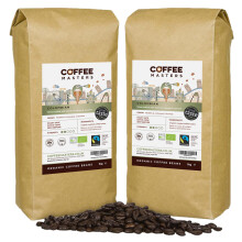 Coffee Masters Colombian Organic Coffee Beans 2kg 2x1kg Fairtrade Single O