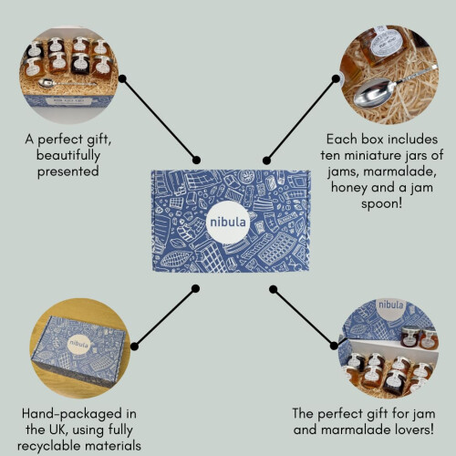 Luxury Jam and Marmalade Selection Hamper  Nibula Treats  Includes 10 Mini 1