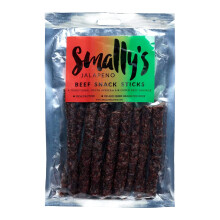 Smallys Biltong Beef Snack Sticks Jalapeno Flavour Droewors High Protein B