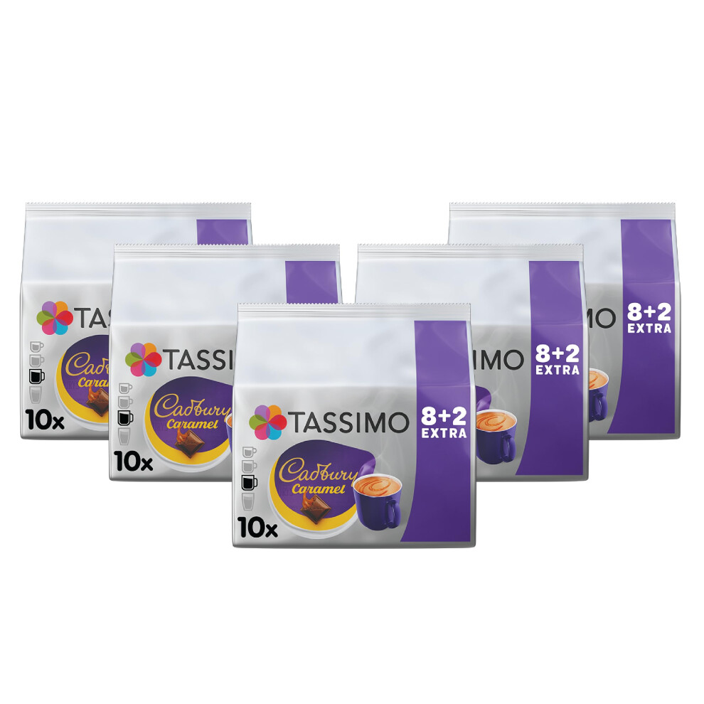 Tassimo Cadbury Caramel Hot Chocolate Pods X10 Pack Of 5 Total 50 Drinks