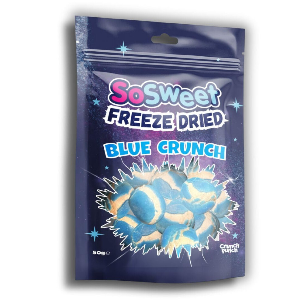 Sosweet Freeze Dried Sweets – Crunch 50G Intense Flavour Crispy Frui Blue