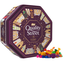 Quality Street Tin 750g of Assorted Milk Dark Chocolates Toffees Cremés