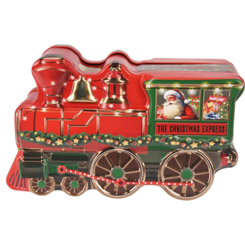 Christmas Chocolate  Christmas Train Tin With Assorted Foiled Chocolates Ad 1