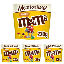 MMs Peanut Chocolate More to Share Pouch Bag 220g Pack of 4