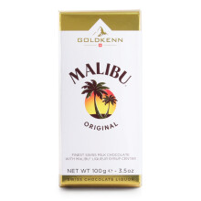 Goldkenn Malibu Liquer Chocolate Bar 100g Luxurious Taste Crafted With t