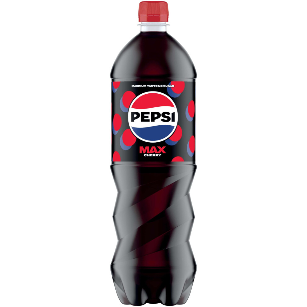 Pepsi Max Cherry No Sugar Cola Bottle 125L Pack Of 9