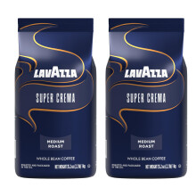 Lavazza Super Crema Espresso Coffee Beans Medium Roast 1 kg Pack of 2