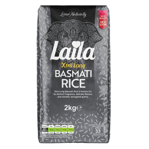 Laila Xtra Long Basmati Rice 2kg