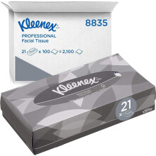 Kleenex Facial Tissue Box 8835 Soft Strong and Absorbent 21 x 100 2100 Fa