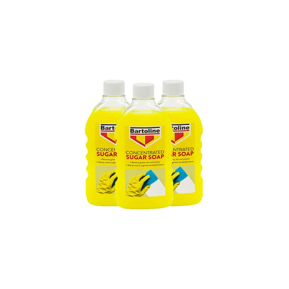 Sugar Soap 3 Pcs Flask Concentrate Bartoline Mew 500Ml Removes Grease Dirt