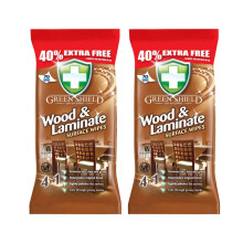 Green Shield 2 x Wood  Laminate 100 Wipes