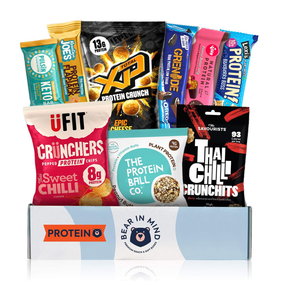 Bear In Mind Ultimate Protein Hamper Highprotein Snacks Gift Box Premium Gym Gifts For
