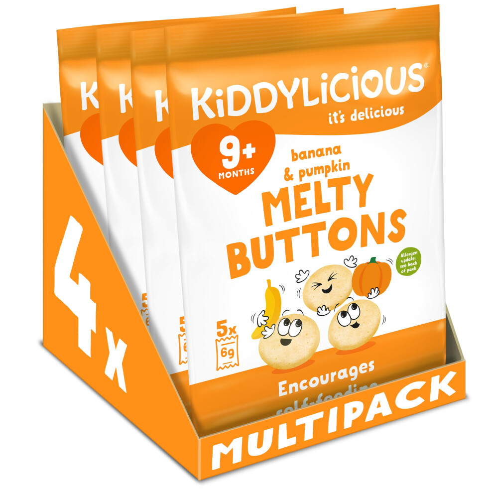 Kiddylicious Melty Buttons Delicious Snacks For Kids Suitable For 9 Months