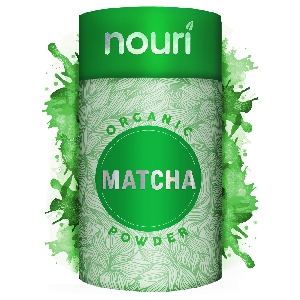 Nouri Organic Matcha Tea Powder 100 G 100 Servings Ceremonial Grade Green