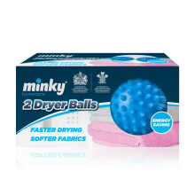 Minky Dryer Balls Pack of 2 Blue Laundry Balls for Tumble Dryer Reusable La