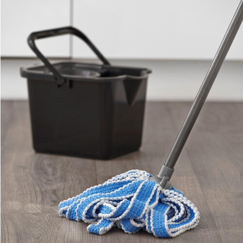 Addis Addis Mega 100 Microfibre AntiBac 3 pcs Handle  Twin Extra Mop Refill Pack 2