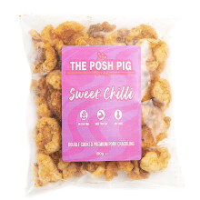 The Posh Pig Premium Pork Crackling Bulk Bag 100g Gluten Free Allergen F