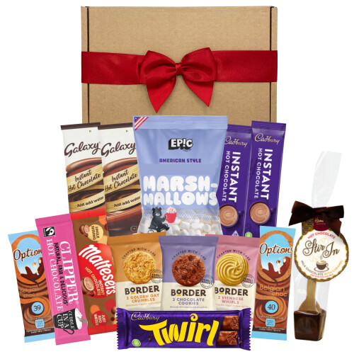 Hot Chocolate Gift Set Bundle With x8 Hot Chocolate Sachets Mini Marshmallo