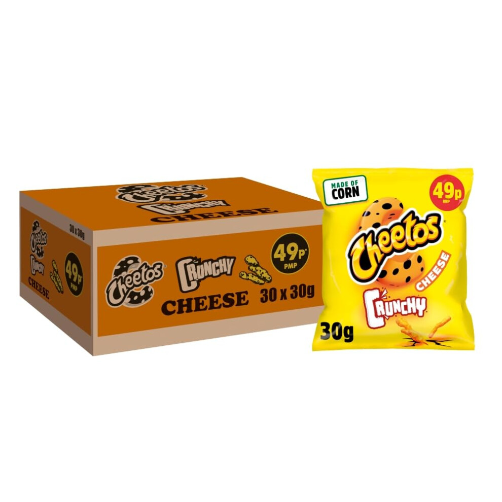 Cheetos Crunchy Cheese Snacks Crisps 49P Rrp Pmp 30G Case Of 30