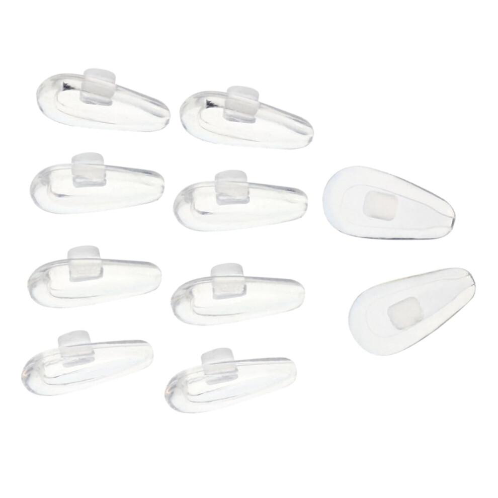 10 Pairs Nose Pads Oval Glasses Pads Silicone Eyeglass Pads 1.30X0.70X0.10CM