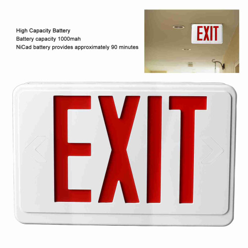 Professional LED Exit Sign AC85‑265V 1000mAh Wall/Ceiling Install 2