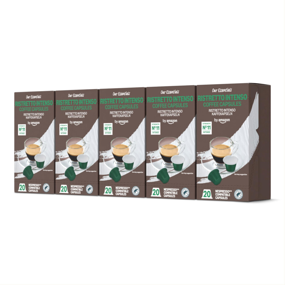 By Amazon Ristretto Intenso Coffee Capsules Nespresso Compatible 100 Capsul