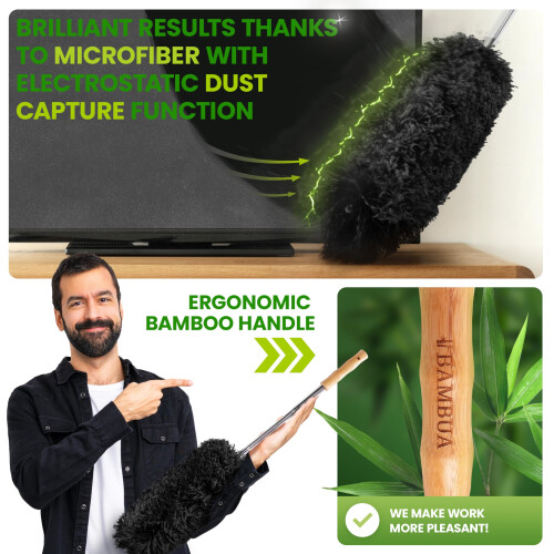 BAMBUA Feather Duster Extendable  Premium Quality MultiPurpose Extendable 2
