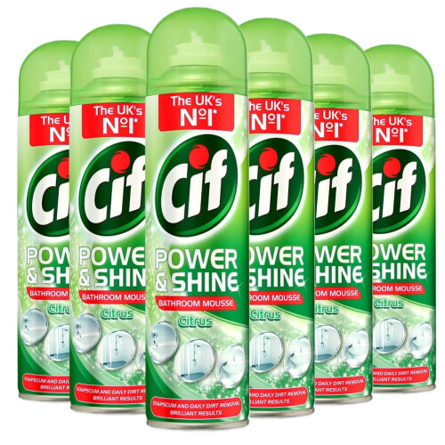 Cif 6 X CIF MOUSSE BATHROM CITRUS LEMON 500ml  6 PACK BUNDLE