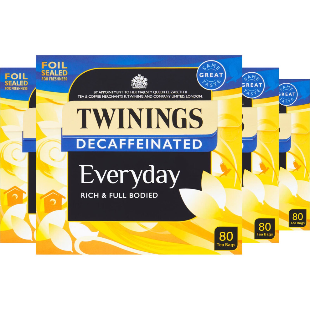 Twinings Decaffeinated Everyday Tea 320 Tea Bags,80
