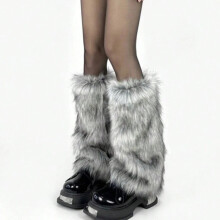 (01#grey 40cm) Leg Warmers Winter Womens Boot Covers Furry Warm Faux Fur Fluffies Soft Supplies