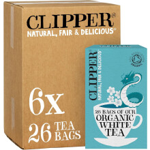 Clipper Organic White Tea Bags 156 Bags of White Tea from China 6 x Boxes