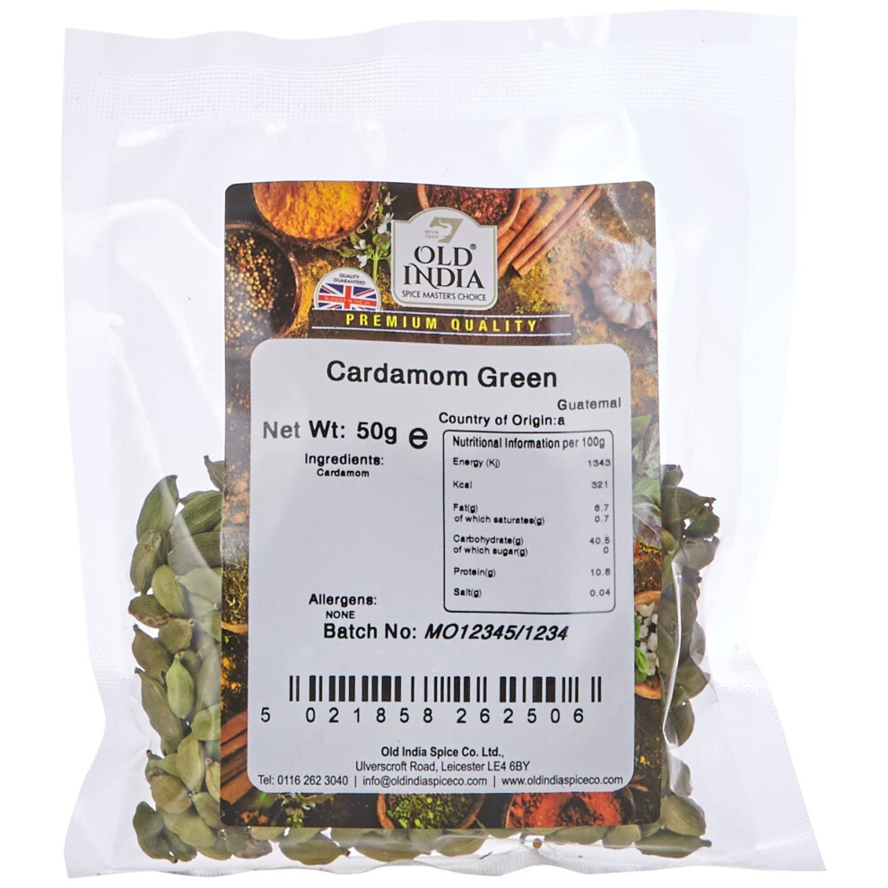 Old India Cardamom 50G Green