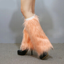 (02#orange 25cm) Leg Warmers Winter Womens Boot Covers Furry Warm Faux Fur Fluffies Soft Supplies