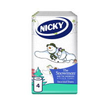 Nicky Snowman Super Roll Kitchen Towel Pack of 4 Rolls 2ply Absorbent Pap