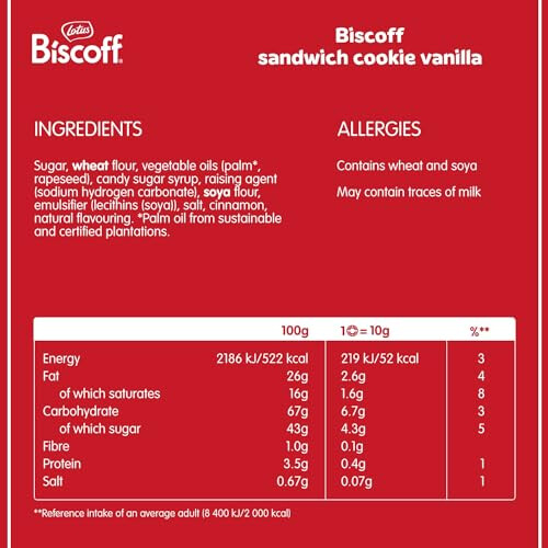 Biscoff  Sandwich Biscuits With Vanilla Cream Filling  15 Sandwich Biscuits 1