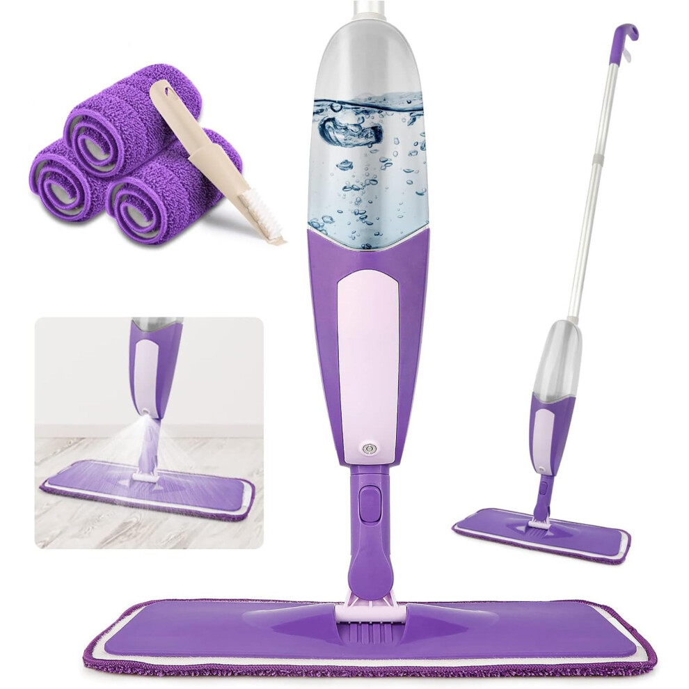 Sevenmax Spray Mops For Cleaning Floors Microfibre Floor Mop With 3Pcs Was
