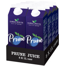James White Prune Juice Cartons 1L  All Natural  Vegan  No Added Sugar Pack