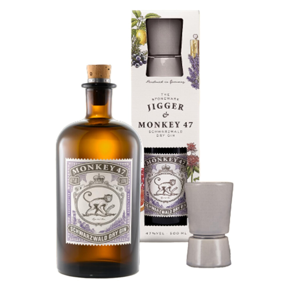 Monkey 47 Schwarzwald Dry Gin The Stoneware Jigger Gift Set 50Cl