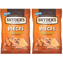 Snyders Pretzel Pieces Cheddar Cheese 10x110g Pack of 2