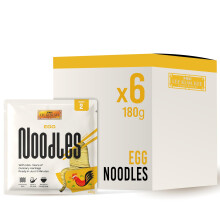 Lee Kum Kee Egg Noodles 180 g (Pack of 6) - Asian Egg Noodles, Ready in 3 Minutes, Hand-made Style, the true classic for Stir-fry and Soup, Serves 2