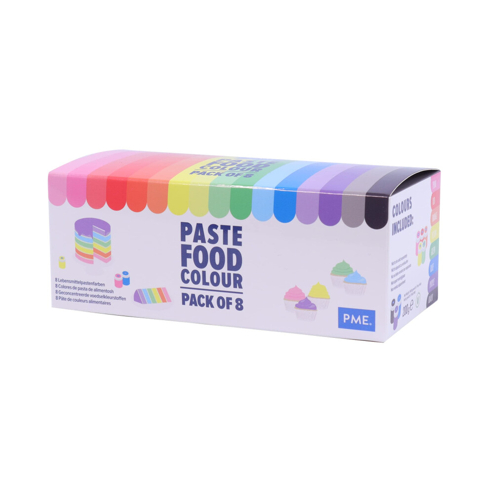 Pme Paste Food Colour Set Of 8 200G